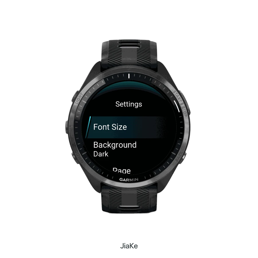 TXT Reader watch settings for fonts and background
